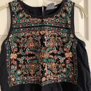 Anthropologie brand embroidered tank